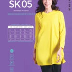 SK05, Female microfibre eyelet V-neck long sleeve Muslimah, Long Sleeve Muslimah Dress for Women in Singapore, Muslimah Long Dress in Singapore